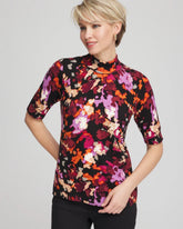 Ella Mockneck Painterly Pullover Sweater