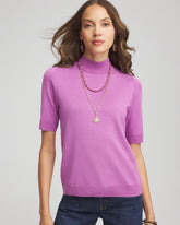 Ella Elbow Sleeve Mockneck Sweater