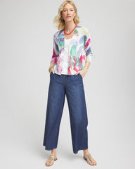 Summer Romance Watercolor Cardigan