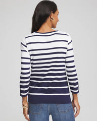 Striped 3/4 Sleeve Perfect Tee