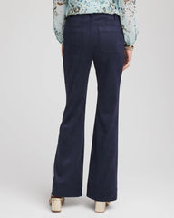 Faux Suede Bootcut Ankle Pants