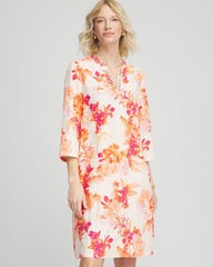 Embellished Linen Kurta Dress