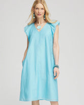 Cotton-Silk Voile Popover Dress