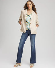 Faux Leather Blazer