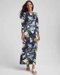 Petite Dance Boatneck Column Maxi Dress