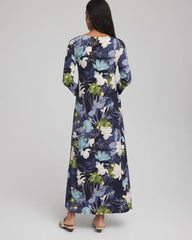 Petite Dance Boatneck Column Maxi Dress