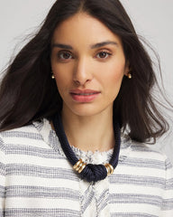 Navy Knot Rope Necklace