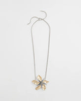 Chico's Originals Mixed Metal Flower Pendant Necklace