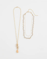 Convertible Rose Quartz Pendant Necklace