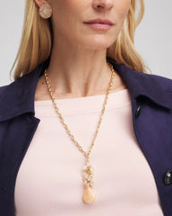 Convertible Rose Quartz Pendant Necklace