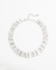 Silver Wave Collar Necklace