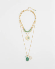 Convertible Triple-Strand Pendant Necklace