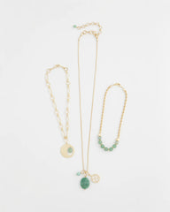 Convertible Triple-Strand Pendant Necklace