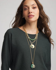 Convertible Triple-Strand Pendant Necklace
