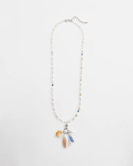 Seashell Beaded Pendant Necklace