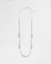 Purple Beaded Single Strand Necklace