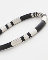 Black Enamel Hinge Bangle