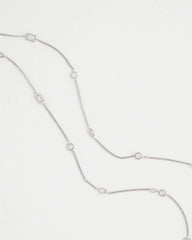 Fine Crystal Long Chain Necklace
