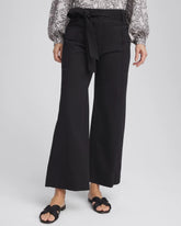 Petite Belted Twill Utility Cropped Pants