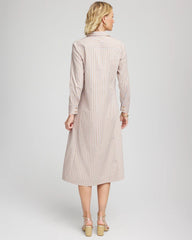 Petite Vanilla Chai Striped Shirtdress