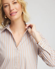 Petite Vanilla Chai Striped Shirtdress