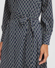 Petite Chain Print Maxi Shirtdress