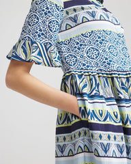 Petite Flutter-Sleeved Maxi Dress