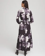 Petite Floral Print Maxi Shirt Dress