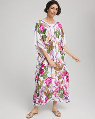 Petite Island Cinch-Waist Kaftan Dress