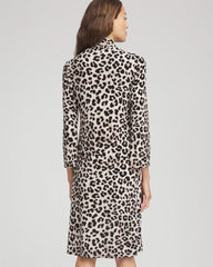 Travelers™ Animal-Print Mockneck Midi Dress
