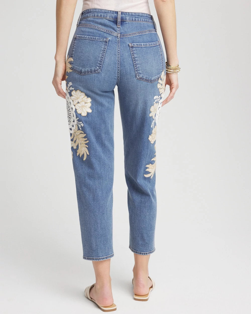 Embellished Tapered Cropped Jean