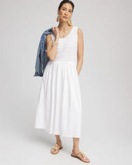 Crochet-Bodice Maxi Dress