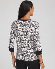 Pima Jewel Neck Contrast Tee