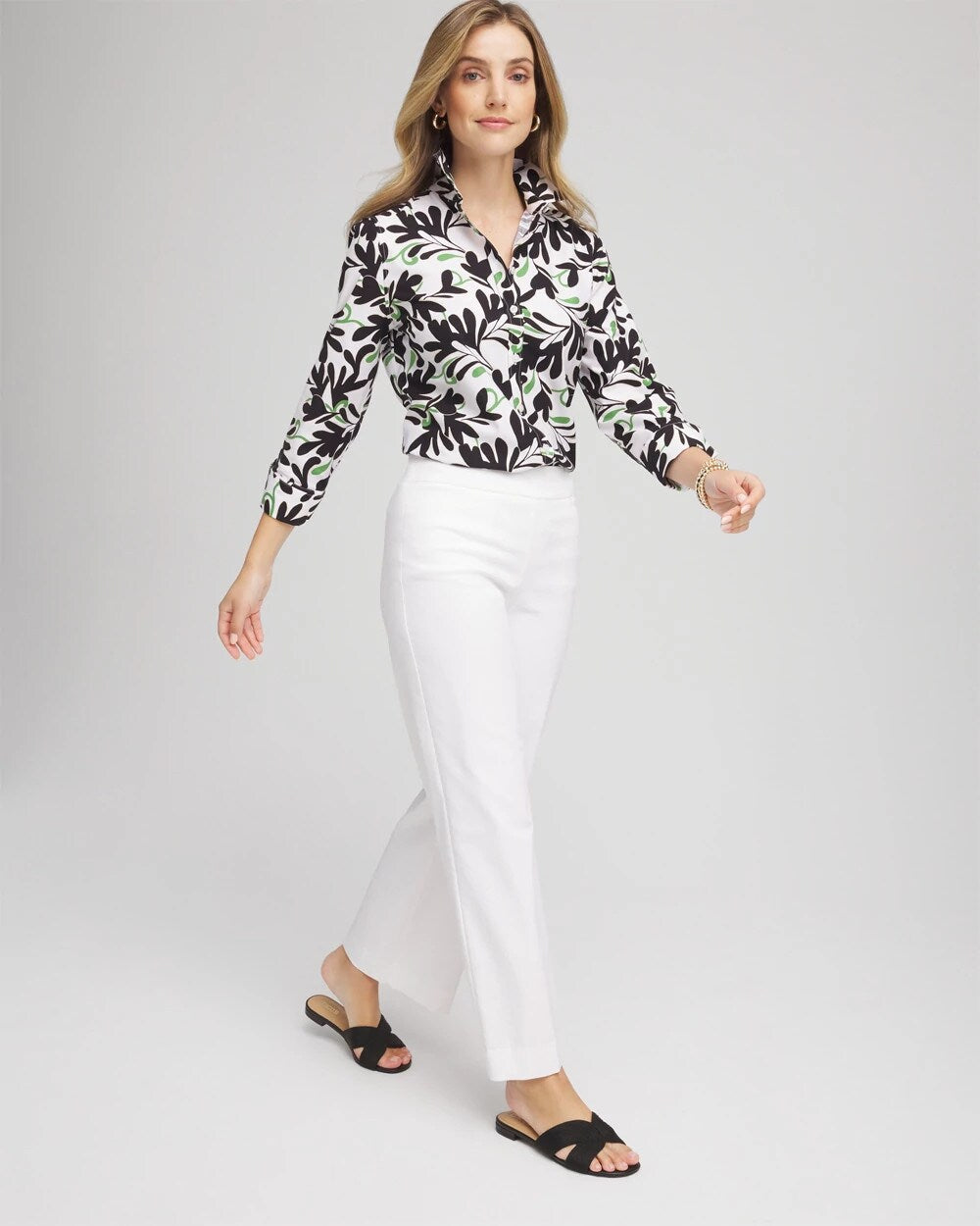 No Iron™ Abstract Floral Shirt