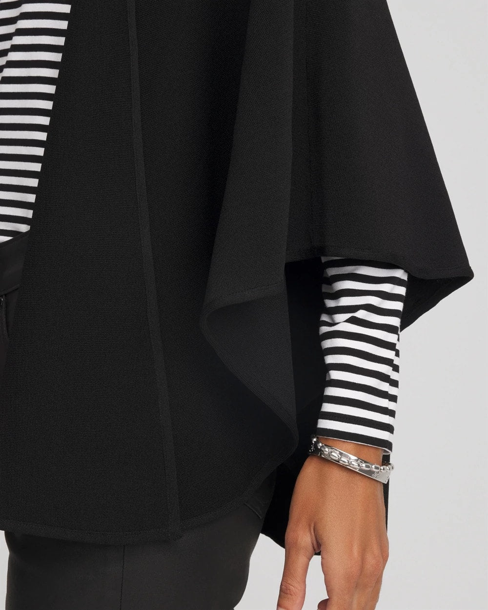Crepe Open-Front Ruana