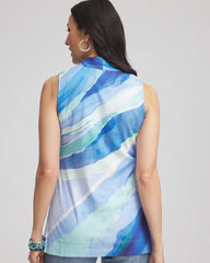 Ocean Pima Sleeveless V-Neck Tunic