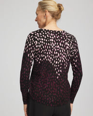Ella Printed V-Neck Sweater