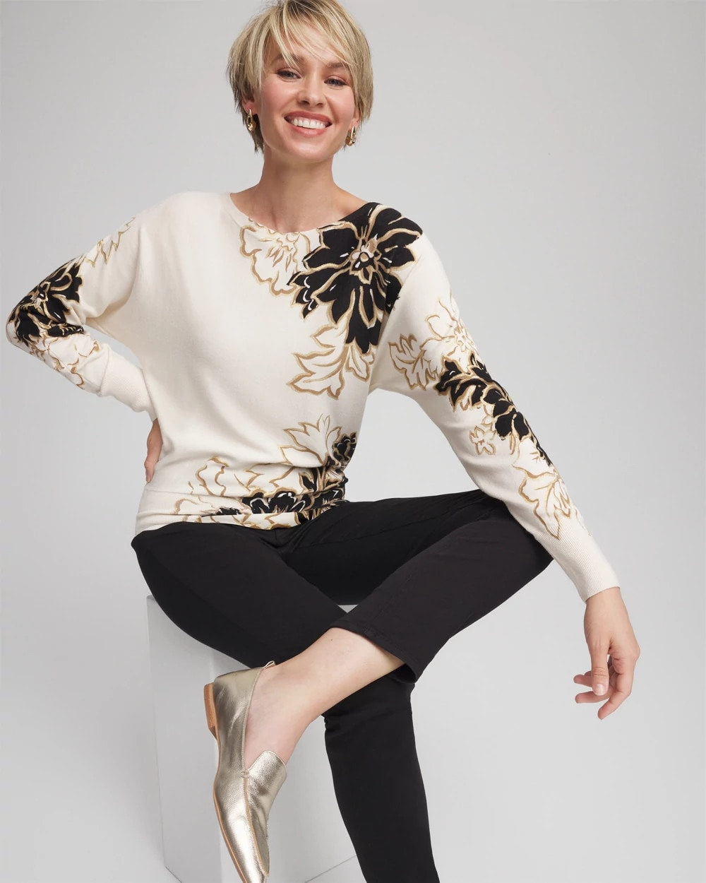 Ella Dolman Artisanal Pullover Sweater