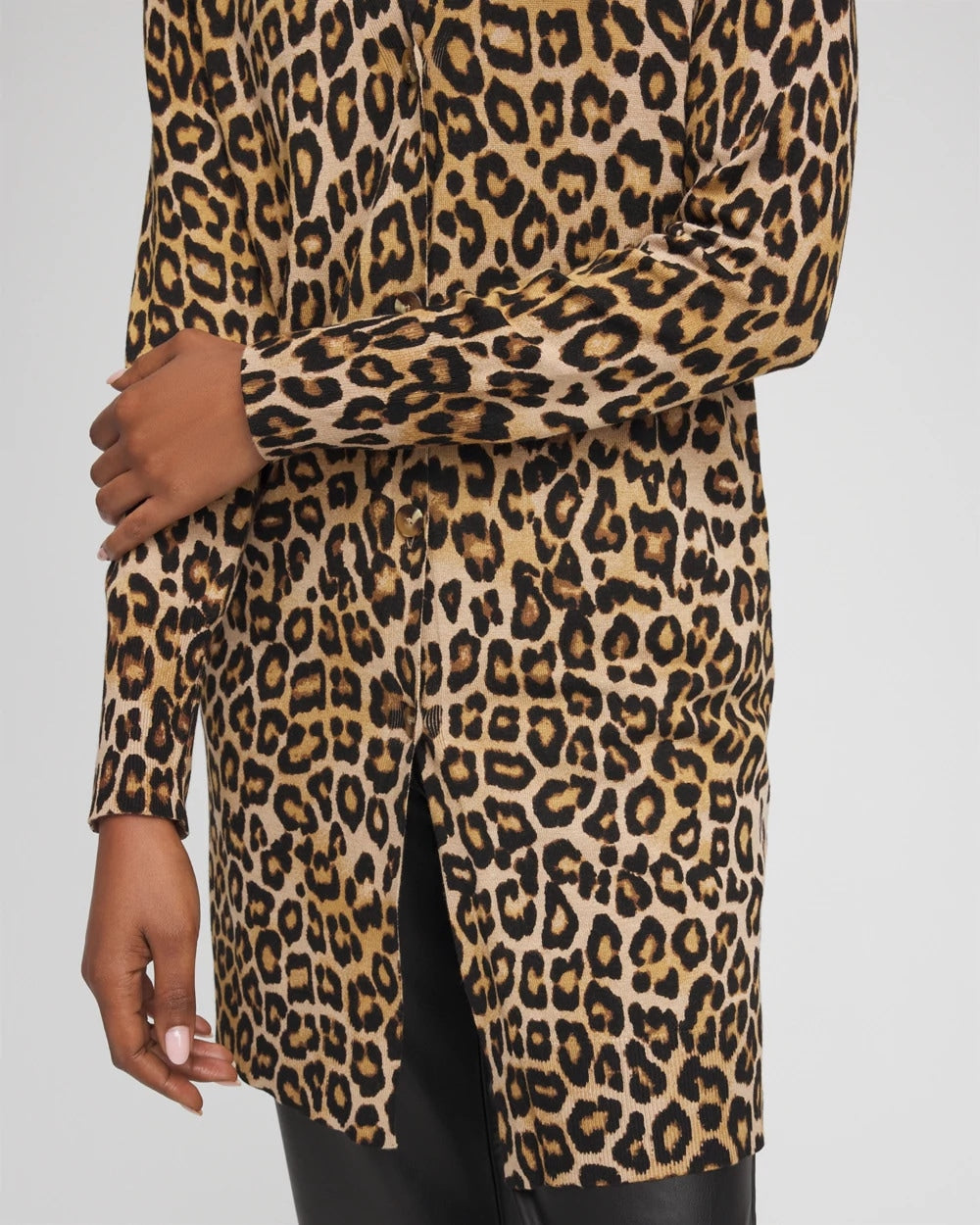 Ella Animal-Print Cardigan Sweater