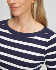 Stretch Cotton Boatneck Tunic