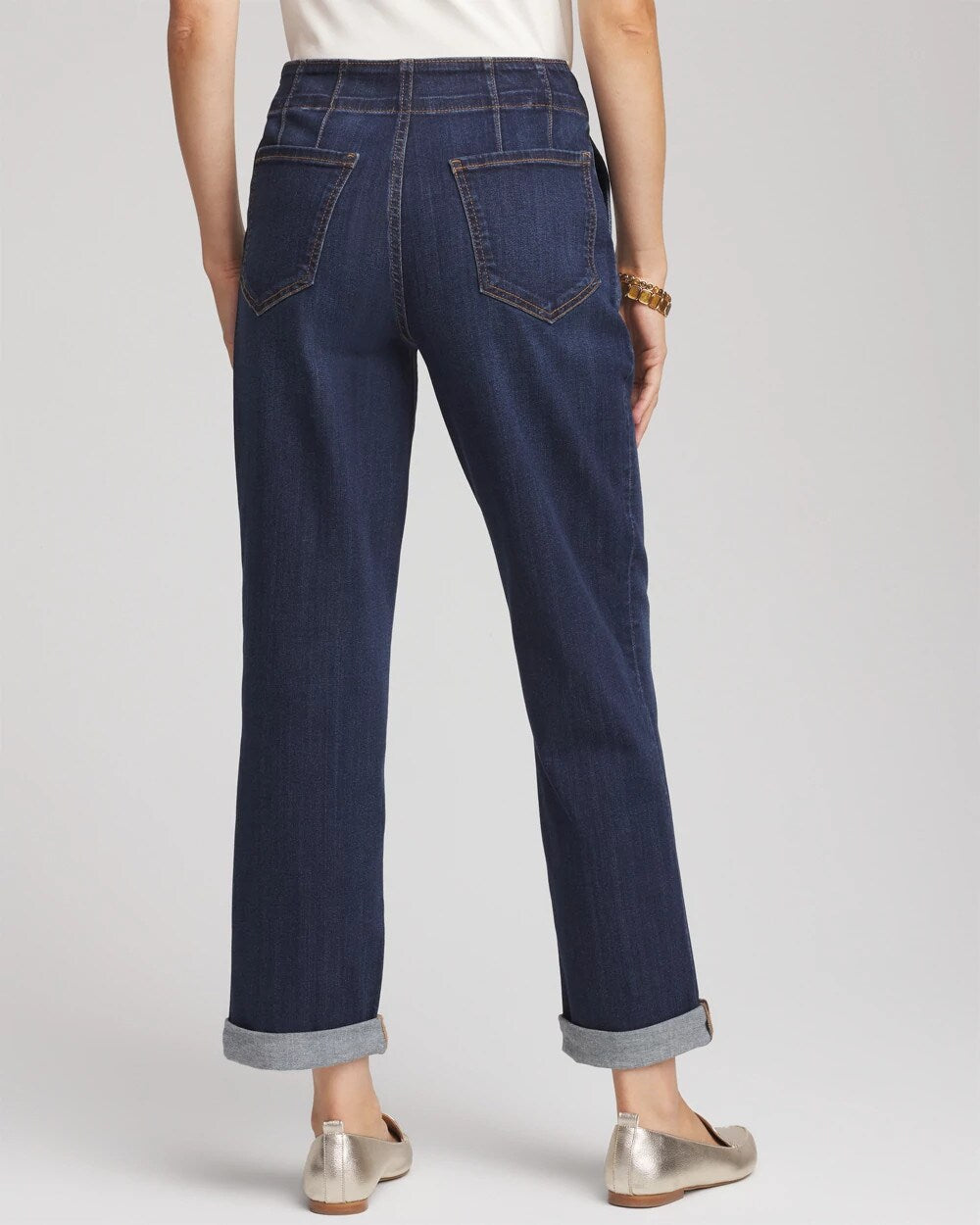 Pull-On Boyfriend Cropped Jeans