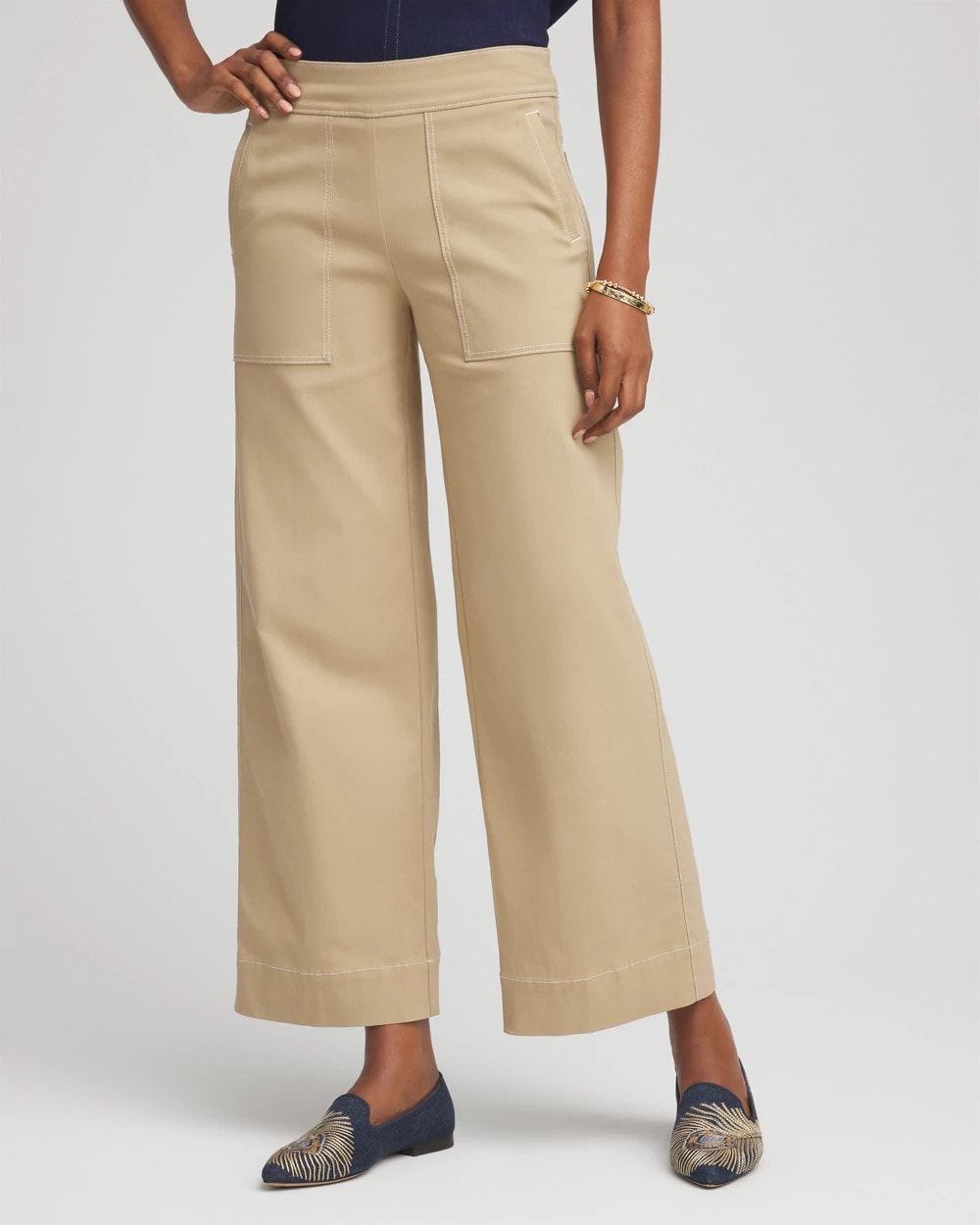 Brigitte™ Utility Wide-Leg Cropped Pants