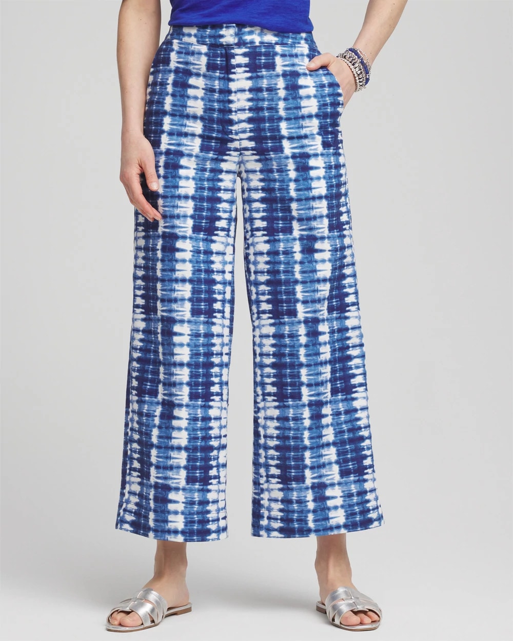 Tie-Dye Linen Cropped Pants