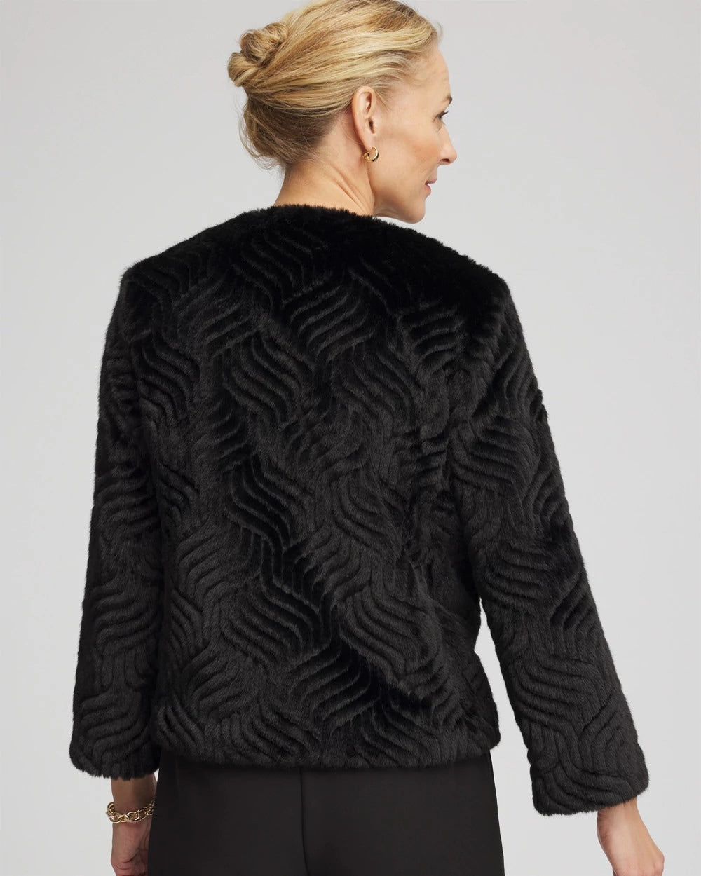 Pattern Fur Jacket