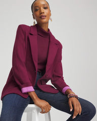 Single-Breasted Sweater Blazer