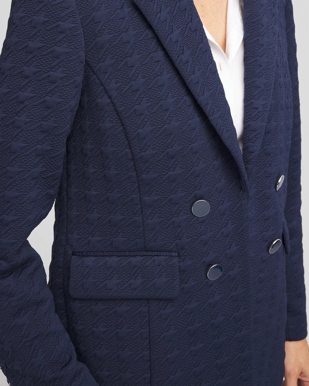Textured Single-Breasted Knit Blazer