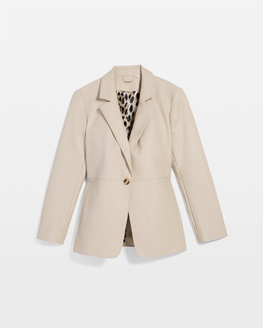 Faux Leather Blazer