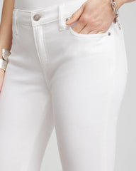 Petite No Stain Girlfriend Fray Hem Kick Flare Jeans