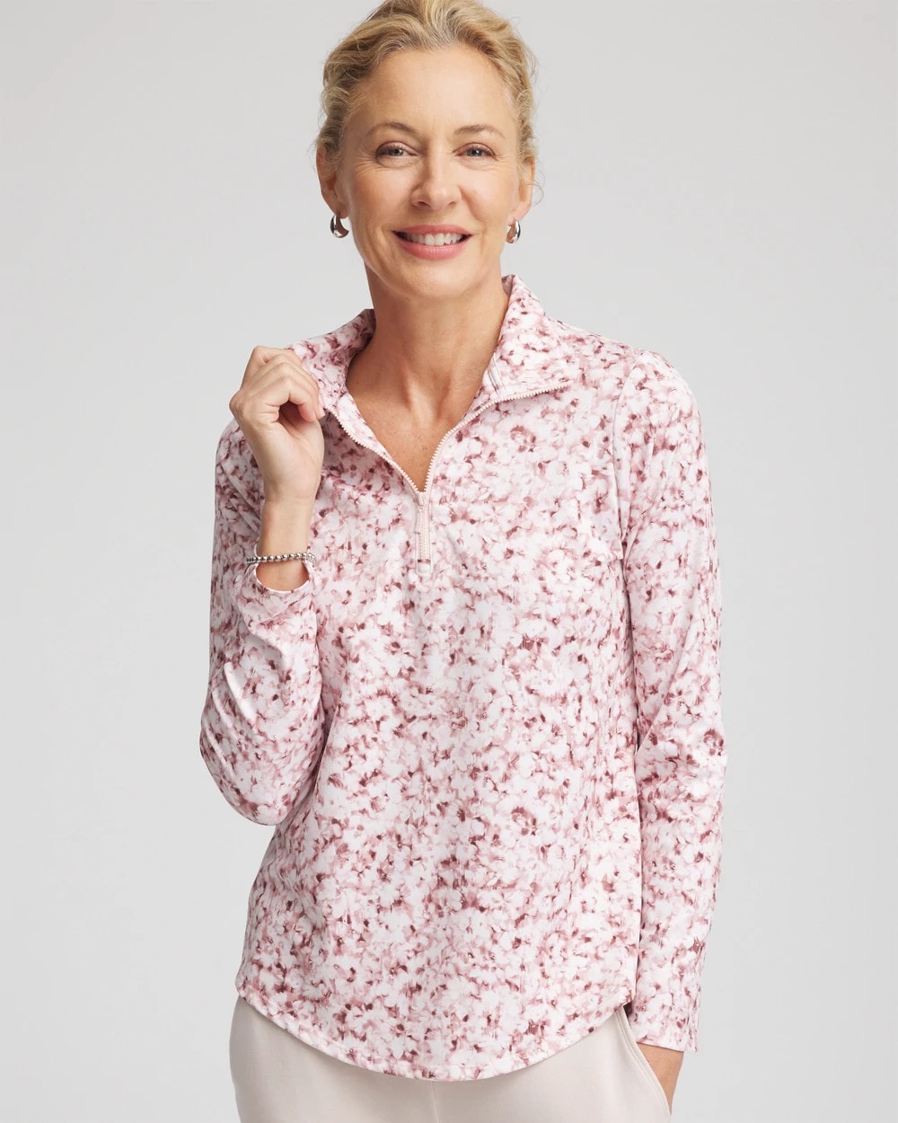 Zenergy® UPF Printed Zip-Front Pullover