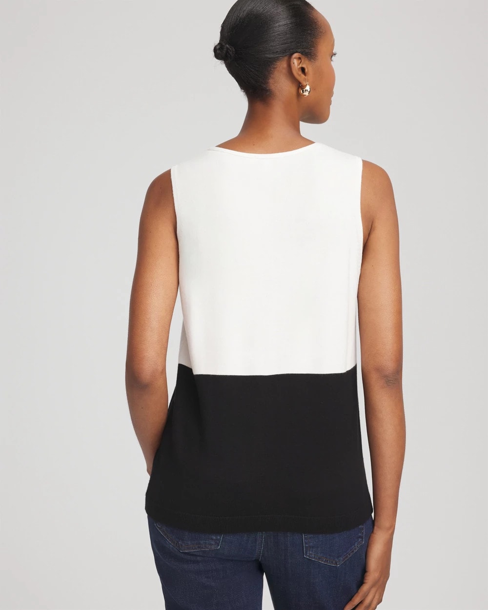 Colorblock V-neck Sweater Tank